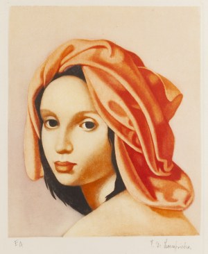 Tamara Łempicka (1894 Moskwa - 1980 Cuernavaca, Meksyk), Kobieta w czerwony turbanie , około 1956