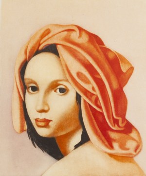 Tamara Łempicka (1894 Moskwa - 1980 Cuernavaca, Meksyk), Kobieta w czerwony turbanie , około 1956