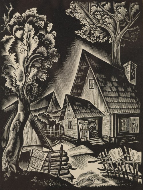 Stanisław Ostoja-Chrostowski (1897 Warszawa - 1947 Warszawa), Podwórze, 1933