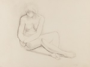 Moses (Moise) Kisling (1891 Kraków - 1953 Paris), Female Nude ('Nu assis'), 1923