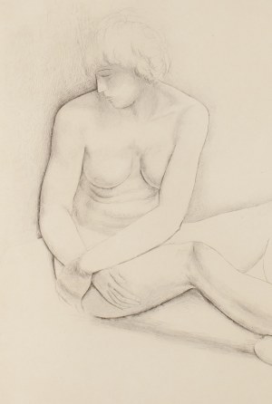 Moses (Moise) Kisling (1891 Kraków - 1953 Paris), Female Nude ('Nu assis'), 1923