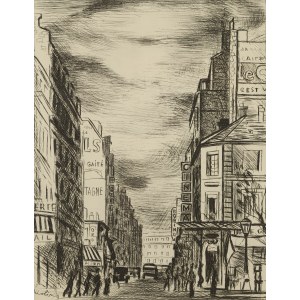 Mojżesz (Moise) Kisling (1891 Kraków - 1953 Paryż), Rue de la Gaîté na Montparnassie, 1937