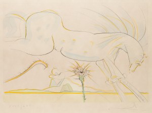 Salvador Dalí (1904 Figueres - 1989 Figueres), The Horse and the Wolf from the series 'Les Bestaire de la Fontaine Dalinise', 1971.