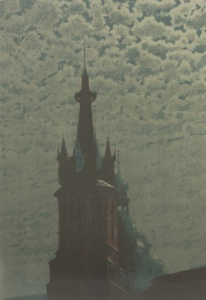 Józef Rapacki (1871 Warsaw - 1929 Olszanka near Skierniewice), Towers of the St. Mary's Church in Krakow, ca. 1910