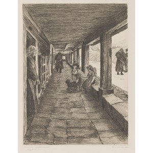Erich Fuchs (1890 - 1960), Podcienia domów tkaczy Dwunastu Apostołów w Chełmsku Śląskim, 1926