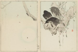 Watanabe Seitei (1852-1918), Ravens on a branch, 1890