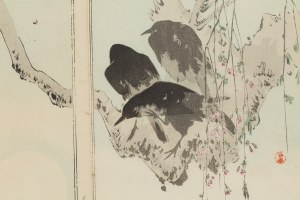 Watanabe Seitei (1852-1918), Ravens on a branch, 1890