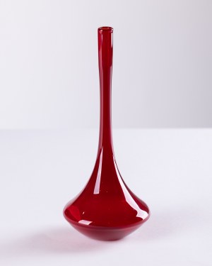 Lauscha Thüringen Ironworks, Germany, Red vase, 1960s/70s.