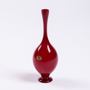 Lauscha Thüringen Ironworks, Germany, Red vase, 1960s/70s.
