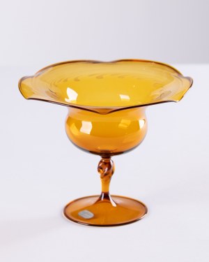 Lauscha Thüringen Ironworks, Germany, Honey platter on foot, 1960s/70s.