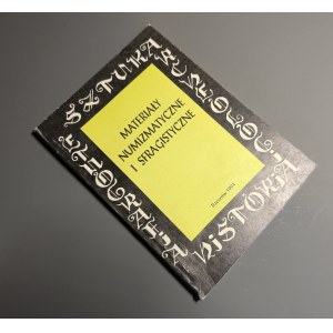Numismatic and Sphragistic Materials, Scientific Notebooks.... Rzeszów 1994