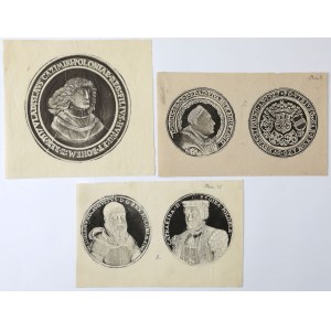Bartynotypes, Sigismund I the Old, Sigismund II Augustus and Ladislaus IV Vasa - Medals - set (3pcs)