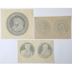 Bartynotypes, Sigismund I the Old, Sigismund II Augustus and Ladislaus IV Vasa - Medals - set (3pcs)