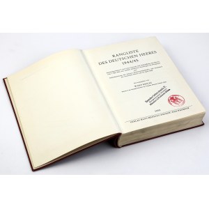 Rangliste des Deutschen Heeres 1944/1945, W. Keilig