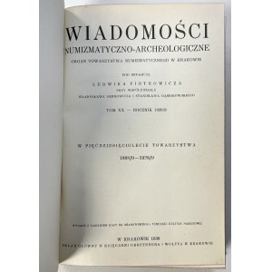 Wiadomości Numizmatyczno-Archeologiczne 1938-1948 - w tym Medale Władyslawa IV