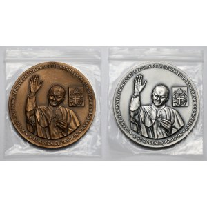 Medaglia, Giovanni Paolo II - Membro onorario del PTTK Babia Góra Branch di Zywiec 1995 - set (2 pezzi)
