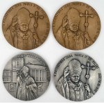 Medals, John Paul II - 5th and 6th Pilgrimage of Poland 1997 and 1999 - set (4pcs)