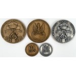 Medals, Mother of God of Kozielsk - various versions - set (5pcs)