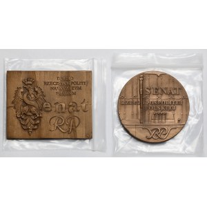 Medaglia e targa, Senato della Repubblica di Polonia - set (2 pezzi)