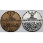 Medal, 150th Anniversary of the November Uprising - PTAiN Warsaw 1980 - set (2pcs)
