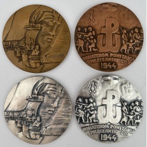 Medaglia, Insurrezione di Varsavia - 40° Anniversario e Monumento agli Insorti - set (4 pezzi)