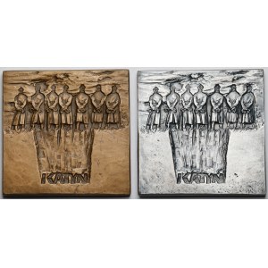Medaglie in memoria degli ufficiali polacchi uccisi a Katyn - PTAiN 1988 - set (2pz)