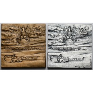 Medaglie in memoria degli ufficiali polacchi uccisi a Katyn - PTAiN 1988 - set (2pz)
