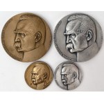 Medals, Head of State Józef Piłsudski - PTAiN 1986 - set (4pcs)