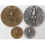 Medals, Head of State Józef Piłsudski - PTAiN 1986 - set (4pcs)