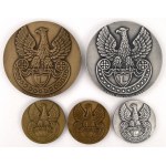 Medals, Jozef Pilsudski / Polish Independence November 11, 1918 - PTAiN Warsaw 1985 - set (5pcs)