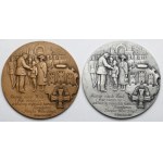 Medals, Marshal Jozef Pilsudski - First Honorary Citizen of Plock - Plock PTAiN 1991 - set (2pcs)