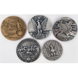 World War II-themed medals - set (5pcs)