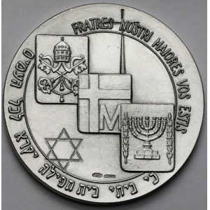 Vatican / Israel, Medal 1986 - Fratres Nostri Maiores vos Estis - in SILVER.