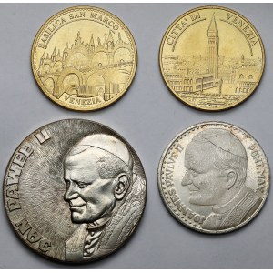 Polonia e Vaticano, medaglie religiose con Giovanni Paolo II - set (4 pezzi)