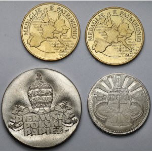 Polonia e Vaticano, medaglie religiose con Giovanni Paolo II - set (4 pezzi)