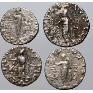 Indo-Scythian Kingdom, set of silver drachmas from the 1st century BC, (4 pieces)