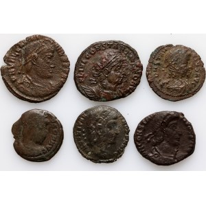 Roman Empire, 4th Century Coin Set, (6 pieces)