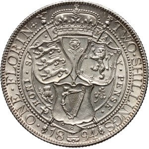 Royaume-Uni, Victoria, florin (2 shillings) 1894