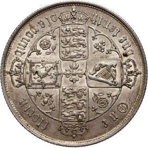 Great Britain, Victoria, florin 1853, Gothic type