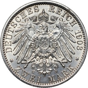Germany, Saxe-Weimar-Eisenach, Wilhelm Ernst, 2 Mark 1903 A, Berlin, Duke's Marriage