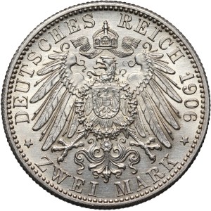 Germany, Baden, Friedrich I, 2 Mark 1906, Karlsruhe, Golden Wedding