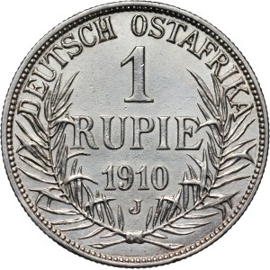 Germany, German East Africa, Wilhelm II, 1 Rupie 1910 J, Hamburg