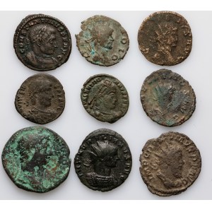 Roman Empire, coin set, 2nd-4th century, (9 pieces)