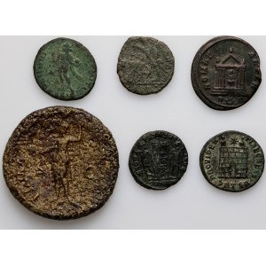 Impero romano, set di monete del 1°-4° secolo, (6 pezzi)