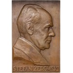 Second Republic, plaque from 1926, Stefan Żeromski, by J. Aumiller