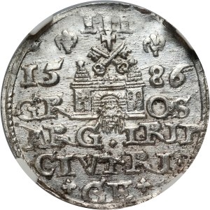 Stefan Batory, trojak 1586, Riga