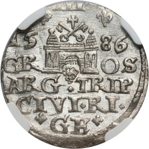 Stefan Batory, trojak 1586, Riga