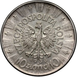 II RP, 10 zloty 1936, Warsaw, Józef Piłsudski
