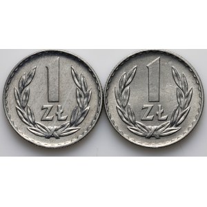 People's Republic of Poland, set of 1 zloty coins from 1971-1972, (2 pieces)