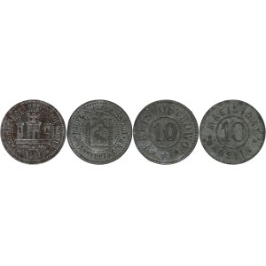 Notgelds from Polish lands, Gostyn, Słubice, Ostrów Wlkp, Koszalin, set, (4 pieces)